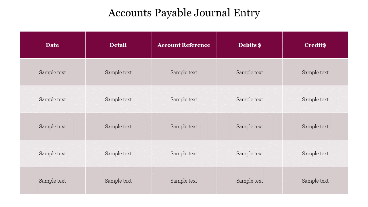 Accounts Payable Journal Entry